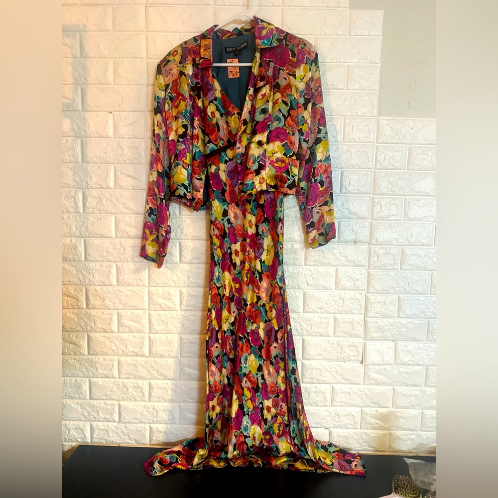 ****Vintage**** Betsy Johnson Two-Piece Maxi dress Blazer 😍